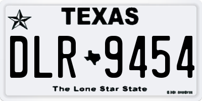 TX license plate DLR9454