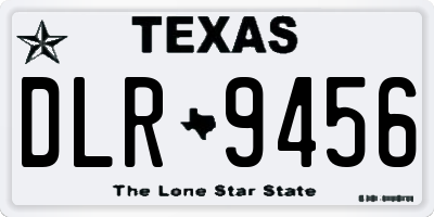 TX license plate DLR9456