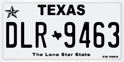 TX license plate DLR9463