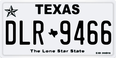 TX license plate DLR9466