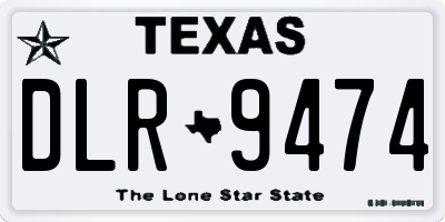 TX license plate DLR9474
