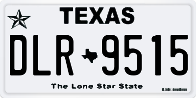 TX license plate DLR9515