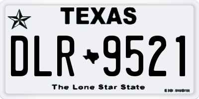 TX license plate DLR9521