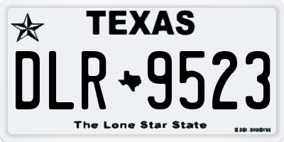 TX license plate DLR9523