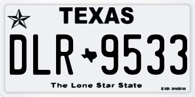 TX license plate DLR9533