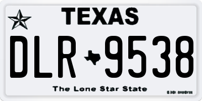 TX license plate DLR9538