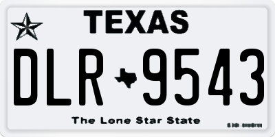 TX license plate DLR9543