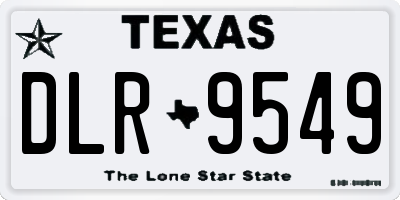 TX license plate DLR9549