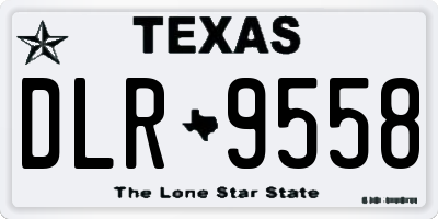 TX license plate DLR9558