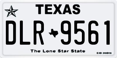 TX license plate DLR9561