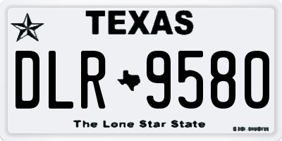 TX license plate DLR9580