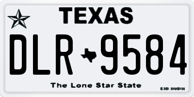 TX license plate DLR9584