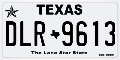 TX license plate DLR9613