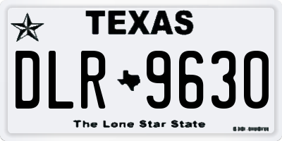 TX license plate DLR9630