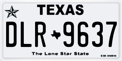 TX license plate DLR9637