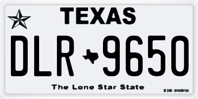 TX license plate DLR9650