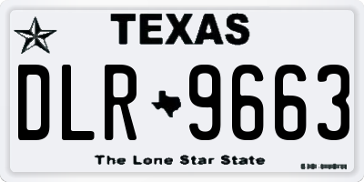 TX license plate DLR9663