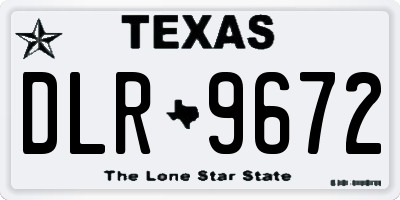 TX license plate DLR9672