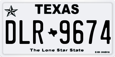 TX license plate DLR9674