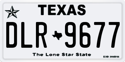 TX license plate DLR9677