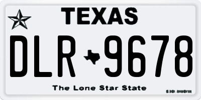 TX license plate DLR9678
