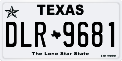 TX license plate DLR9681