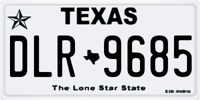 TX license plate DLR9685