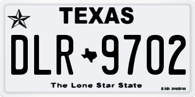 TX license plate DLR9702