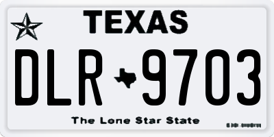 TX license plate DLR9703