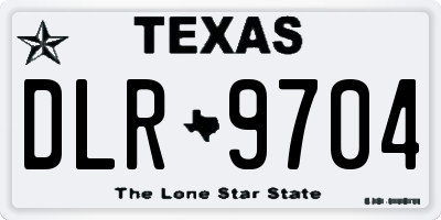 TX license plate DLR9704