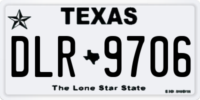 TX license plate DLR9706