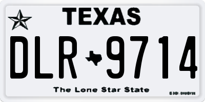 TX license plate DLR9714
