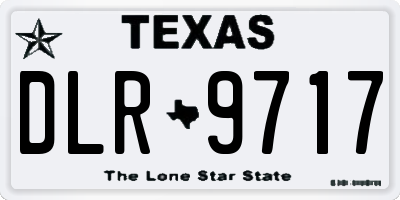 TX license plate DLR9717