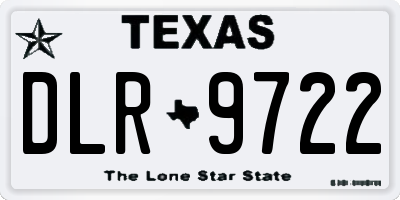 TX license plate DLR9722