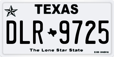 TX license plate DLR9725