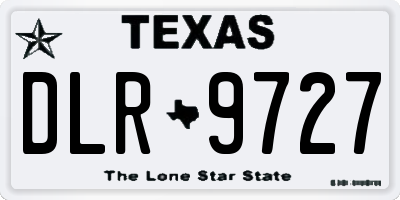 TX license plate DLR9727