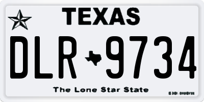 TX license plate DLR9734