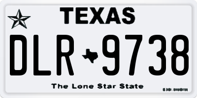 TX license plate DLR9738