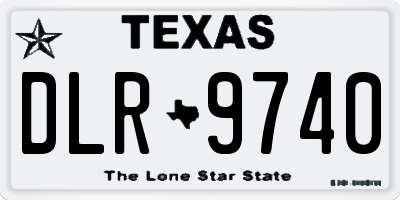 TX license plate DLR9740