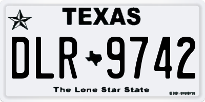 TX license plate DLR9742
