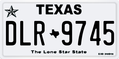 TX license plate DLR9745