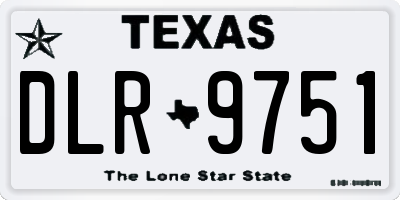 TX license plate DLR9751