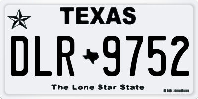 TX license plate DLR9752