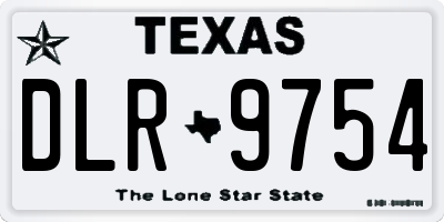 TX license plate DLR9754