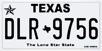 TX license plate DLR9756