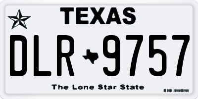 TX license plate DLR9757