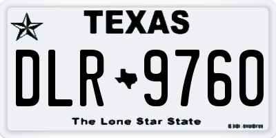 TX license plate DLR9760