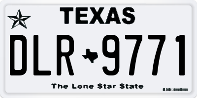 TX license plate DLR9771