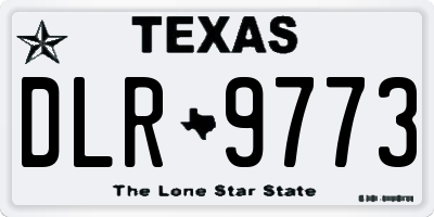 TX license plate DLR9773