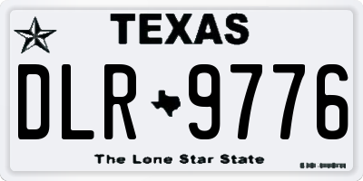 TX license plate DLR9776